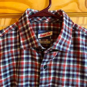 Johnnie O Men’s Medium Plaid Flannel Shirt